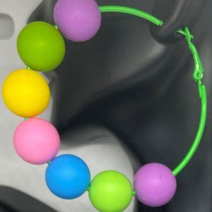 Whimsical Multicolored Hoops
